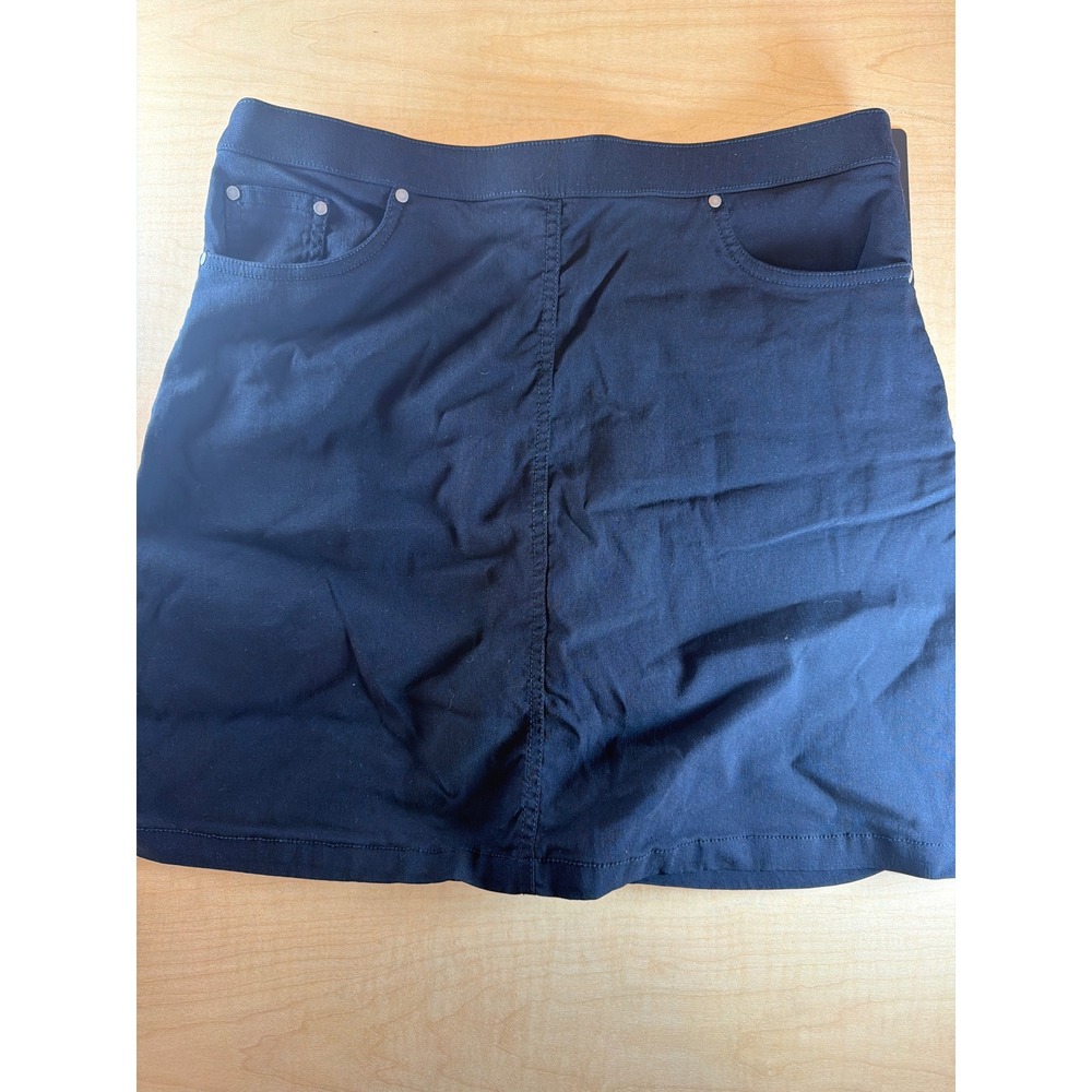 Hearts‎ of Palm Womens Black Pull On Five Pocket Stretch Skort Size 12
